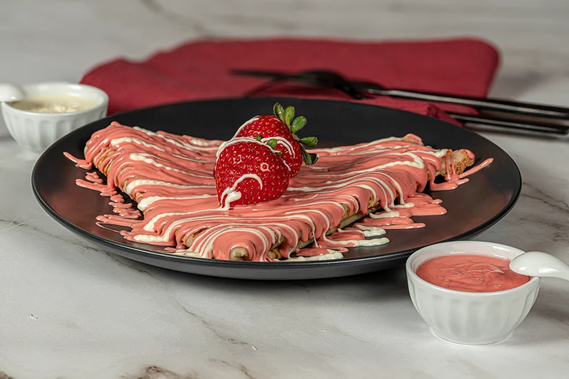 Strawberry Dessert — commercial photography by Tony Greeg