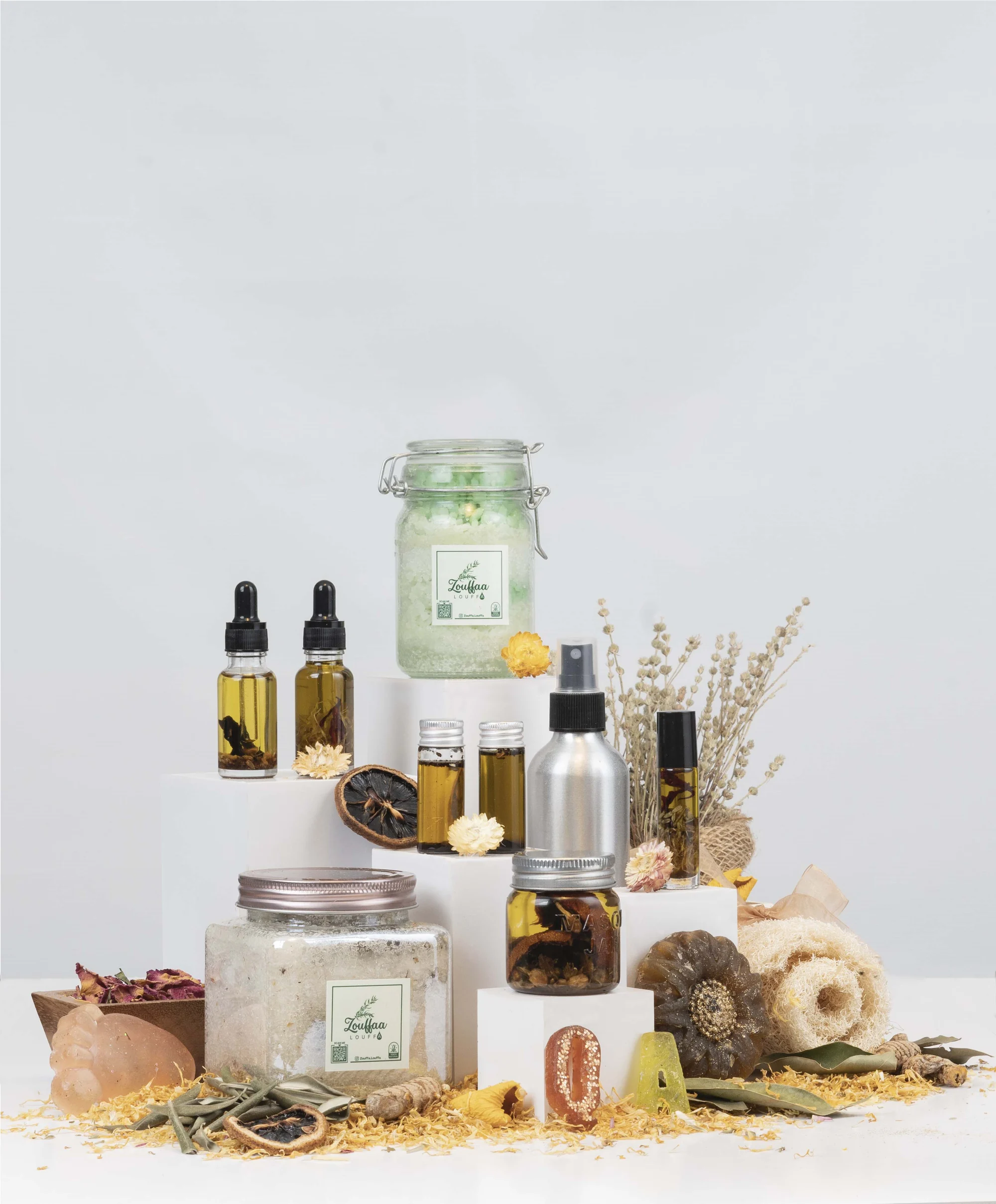 Natural Skincare Collection — commercial photography by Tony Greeg