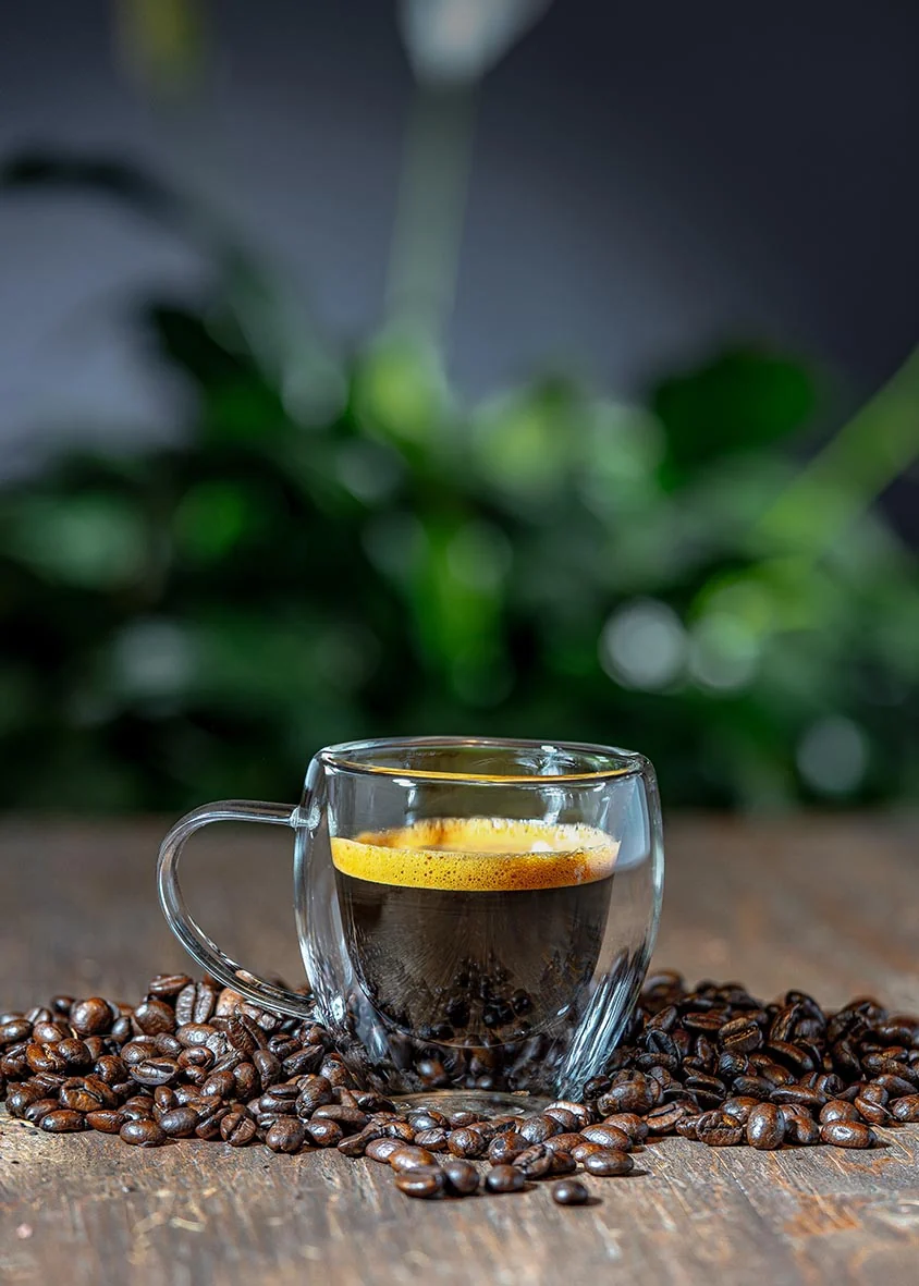 Espresso in the Garden — commercial photography by Tony Greeg