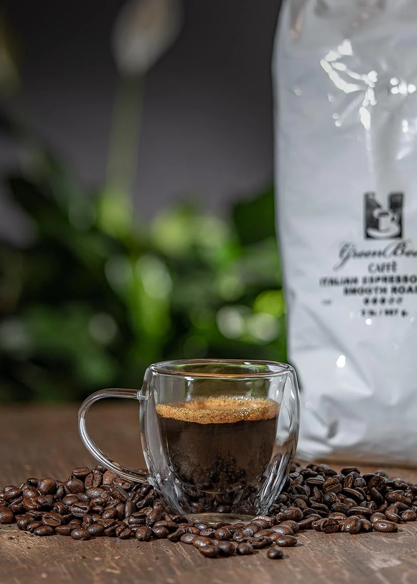 Espresso Glass — commercial photography by Tony Greeg